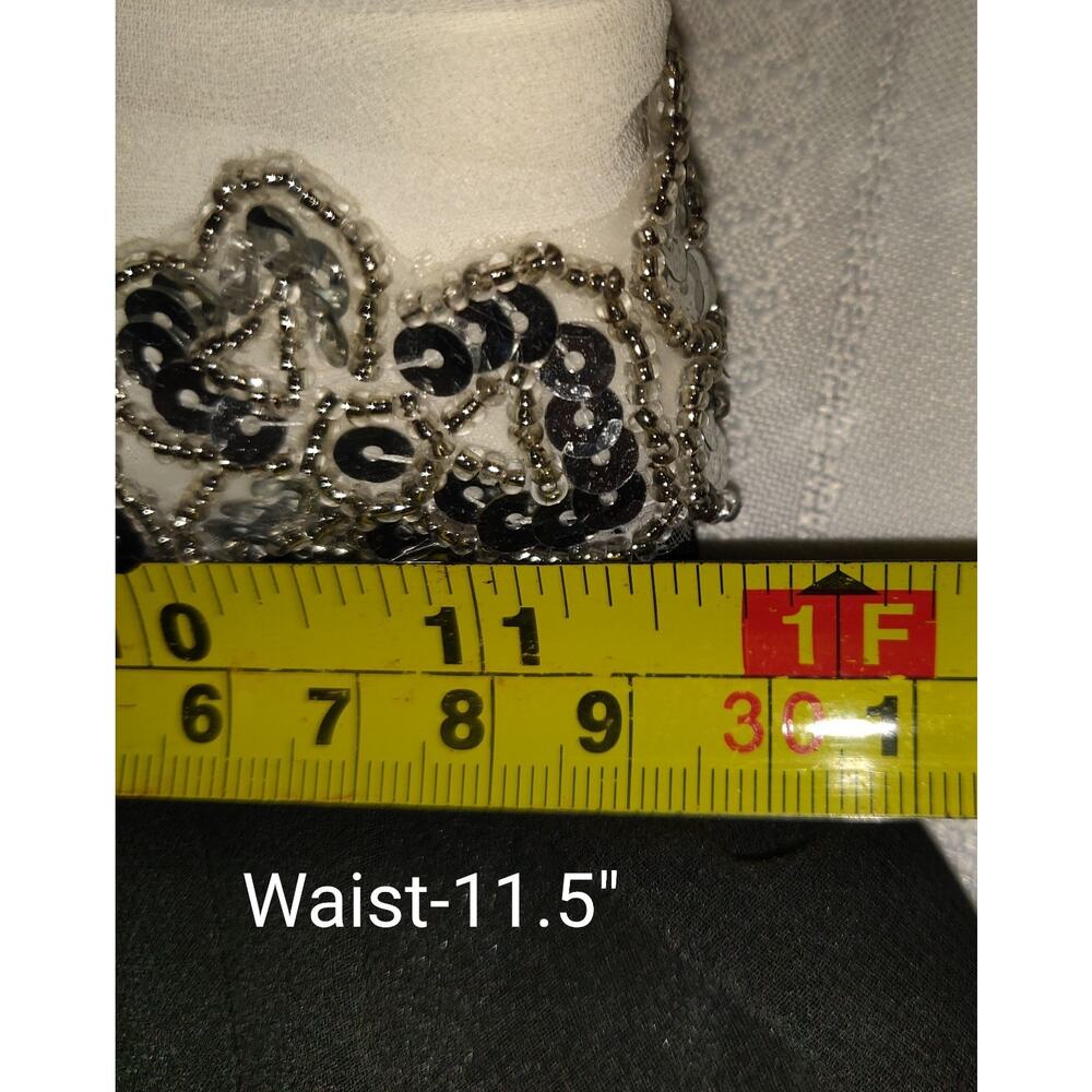 Way In Party Formal Mini Dress Sz 3 Black White Cruise Vacation Chiffon Sequins - Picture 15 of 16